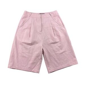 ELF SACK Pink‎ Shorts Women S High Waisted Bermuda Pleated Trouser Streetwear